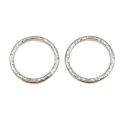 Нержавеющая Сталь Цвет 304 нержавеющей стали связывающий кольца, текстурированное кольцо, не тускнеет, цвет нержавеющей стали, 22x2 мм, внутренний диаметр: 17.5 мм