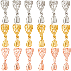(52) Непрозрачная лаванда 30шт. 3 цвета филигрань стойка покрытие латунный кулон зажимные скобы, льда поручительств выбор щепотка, разноцветные, 13x8x5 мм, отверстия : 5x9 mm и 7x4 мм, штифты : 1 мм, 10 шт / цвет