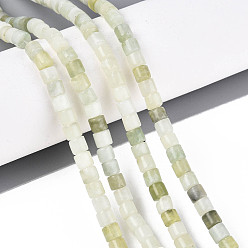Сюянь Нефрит Природного нефрита Xiuyan бисер нитей, колонка, 4~4.5x4.5~5 мм, отверстие : 1 мм, около 88~91 шт / нитка, 15.16~15.35'' (38.5~39 см)