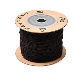 Coconut Brown Nylon Chinese Knotting Cord, Braided Thread for Jewelry Making Macrame Craft, Coconut Brown, 0.6mm, about 109.36 yards(100m)/roll
