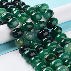 Морско-зеленый Природный агат бисер нитей, окрашенная и подогревом, яйцо, цвета морской волны, 15~17x11~12 мм, отверстие : 1.6 мм, около 14~15 шт / нитка, 6.69~6.89 дюйм (17~17.5 см)