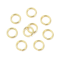 Real 18K Gold Plated SHEGRACE 30G Brass Open Jump Rings, Saw Cut Round, Cadmium Free & Nickel Free & Lead Free, Real 18K Gold Plated, 18 Gauge, 6x1mm, Inner Diameter: 4mm, about 422pcs/bag