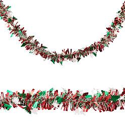 Красный Блестящая мишура для домашних животных, висячая гирлянда, на Рождество / свадьба / украшение дня рождения, красные, 2000x90~104 мм