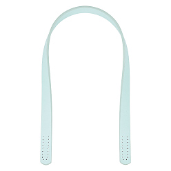 Аквамарин Пришить ручки из искусственной кожи, для изготовления кошелька, аквамарин, 61.3~61.5x1.85x0.4 см, отверстие : 1.8 мм