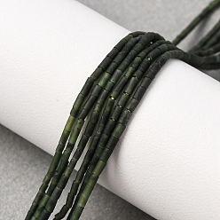 Black Jade Бусы из натурального черного нефрита, колонка, 1.6~2.5x1.5 мм, отверстие : 0.1 мм, около 160~185 шт / нитка, 14.17~14.49'' (36~36.8 см)