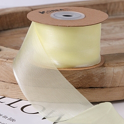 Light Gold Полиэфирная лента для упаковки подарочного букета своими руками, изготовления банта, оформление свадьбы, дня рождения, золотой свет, 1-5/8 дюйм (40 мм)