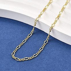Настоящее золото 18K Колье-цепочки из латуни Фигаро, без свинца и без кадмия, долговечный, стойки покрытие, реальный 18 k позолоченный, 17.87 дюйм (45.4 см)