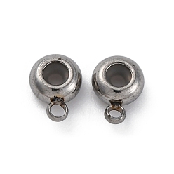 Нержавеющая Сталь Цвет 201 дуги из нержавеющей стали, с силиконовым уплотнительным кольцом, плоско-круглые, цвет нержавеющей стали, 8x6x3 мм, отверстие : 1.6/2 мм