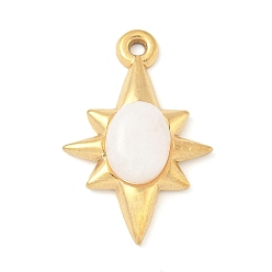 Хрусталь Подвески из окрашенного синтетического кварцевого кристалла и горного хрусталя, 304 подвески-звездочки из нержавеющей стали с драгоценными камнями, золотые, 22x15x5 мм, отверстие : 1.6 мм