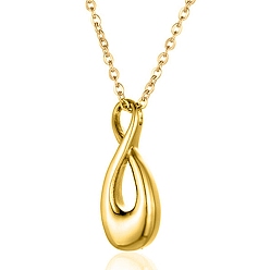 Золотой 304 подвесные из нержавеющей стали ожерелья, ожерелья из урны и праха, бесконечность, золотые, 20.47 дюйм (52 см)