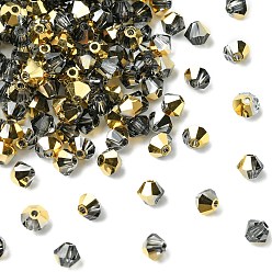 00030 262 Aurum Хрустальные бусины preciosa®, чешский хрусталь, биконус(451 69 302 рондель), 00030 262 аурум, 4 мм, отверстие : 0.8 мм