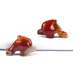 Другие Нефриты Фигурки дельфинов из натурального нефрита, для украшения рабочего стола домашнего офиса, 18x27x12 мм