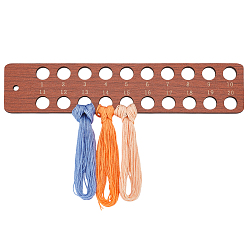 Седло Коричневый Прямоугольный деревянный держатель ниток, с пеньковой веревки, для швейных инструментов, седло коричневый, 280x60x5 мм