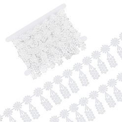 (404) Непрозрачное AB Кислое яблоко 5 лента из полиэстера в ярдах, с картонной карточкой, цветочный белый, 2-1/2 дюйм (65 мм)