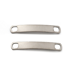 Нержавеющая Сталь Цвет 201 звенья / соединители из нержавеющей стали, закругленный прямоугольник, штамповка пустой метки, цвет нержавеющей стали, 25x4x0.8 мм, отверстие : 3x2.5 мм
