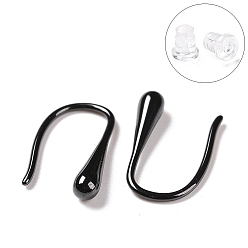 Черный Гипоаллергенная биокерамика, циркониевые керамические серьги-капли с подвесками, не выцветает и не содержит никеля, чёрные, 14x3x8.5 мм