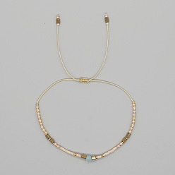 Желтая Старая Ткань  Регулируемые браслеты из плетеного бисера и стеклянных бусин для женщин, старое кружево, 11.02 дюйм (28 см)