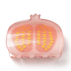 Лосось Акриловые заколки с когтями в виде грейпфрута, аксессуары для волос для девочек, salmon, 37x50x38.5 мм