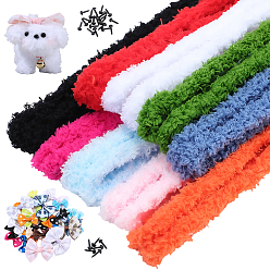 (52) Непрозрачная лаванда 10наборы палочек для самостоятельного изготовления плюшевых игрушек, коралловый флис, синельная палочка, материалы для изготовления кукол, детские поделки, с 30шт. аксессуарами для костюма ручной работы, сотканными вручную, разноцветные, 1000x15 мм