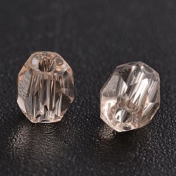 BurlyWood Faceted Transparent Glass Round Beads, BurlyWood, 3mm, Hole: 0.5mm, about 600pcs/bag