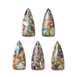 Имперская яшма Натуральная императорская яшма, окрашенная кабошонами, треугольные, 40~40.5x18~18.5x6~6.5 мм