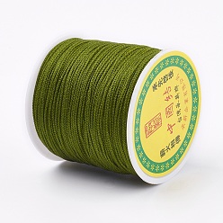 Olive Polyester Cord, Olive, 0.8mm, about 87.48 yards(80m)/roll
