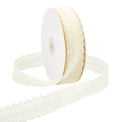 Ghost White Lace Trim Nylon String Threads for Jewelry Making, Ghost White, 1-1/8 inch(30mm), about 50yards/roll
