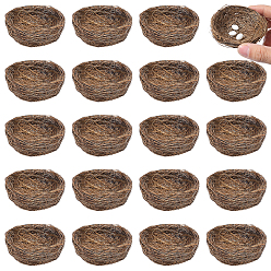 Tan Grass Simulated Bird's Nest, Home Display Decorations, Tan, 77~78x24mm