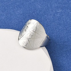 Нержавеющая Сталь Цвет 304 из нержавеющей стали манжеты кольца, звезда, без кадмия и без свинца и без никеля, цвет нержавеющей стали, 20 мм