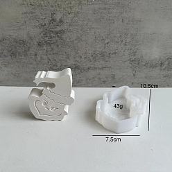 Белый Рождественская тема своими руками силиконовая форма, изготовление изделий из эпоксидной смолы, изготовление свечей, карлик, белые, 105x75x26 мм