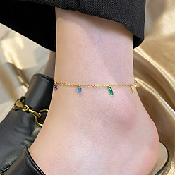 Rectangle 316l браслеты из хирургической нержавеющей стали для женщин, золотые, прямоугольные, 7-1/2 дюйм (190 мм)