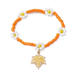 Темно-Оранжевый Браслеты стекла стрейч, темно-оранжевый, внутренний диаметр: 2 дюйм (5 см)