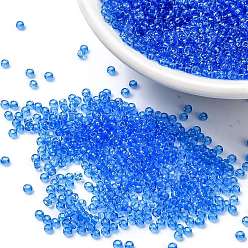 (RR150) Transparent Sapphire Miyuki runde Rocailles Perlen, japanische Rocailles, (rr 150) transparenter Saphir, 15/0, 1.5 mm, Bohrung: 0.7 mm, ca. 5555 Stk. / Flasche, 10 g / Flasche