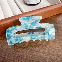 Темно-Голубой Акриловые заколки для волос на когтях, для женщин девушек, прямоугольные, глубокое синее небо, 47x85 мм