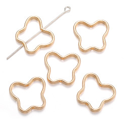 Light Gold Кадр шарик сплава, бабочка, золотой свет, 18x17x2.5 мм, отверстие : 1 мм