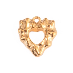 Сердце Шкентели нержавеющей стали, реальный 18 k позолоченный, сердце, 16x15 мм