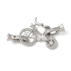Платина Латунный паве из прозрачного кубического циркония с застежками, без свинца и без кадмия, долговечный, стойки покрытие, мотоцикл, платина, 38 мм