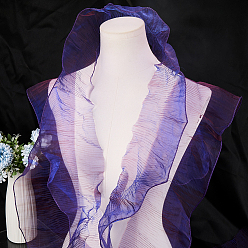 Индиго 10 ярдов прозрачного полиэстера с плиссированной кружевной отделкой, кружевная лента с рюшами для аксессуаров к одежде, индиговые, 5-7/8 дюйм (150 мм)