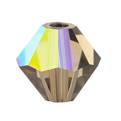 40010 200 Black Diamond AB Хрустальные бусины preciosa®, чешский хрусталь, биконус(451 69 302 рондель), 40010 200 черный бриллиант ab, 6 мм, отверстие : 1 мм