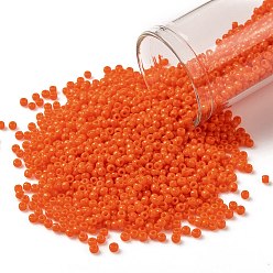 (50A) Opaque Bright Orange Тохо 11/0 круглые бусины, японский бисер, (50 а) непрозрачный ярко-оранжевый, 2.2 мм, отверстие : 0.8 мм, Около 1110 шт / 10 г