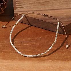 Разноцветный Регулируемые плетеные браслеты из стеклянных бусин в богемном стиле, красочный