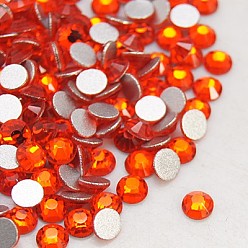 Hyacinth Glass Flat Back Rhinestone, Grade A, Back Plated, Faceted, Half Round, Hyacinth, 3~3.2mm, about 1440pcs/bag