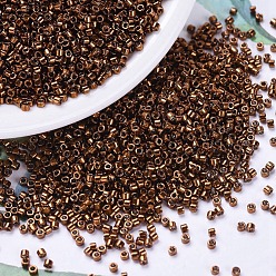(DB0461) Гальванический Потускневший Медный Бусины miyuki delica, цилиндр, японский бисер, 11/0, (дБ 0461) оцинкованная тонированная медь, 1.3x1.6 мм, отверстия: 0.8 мм, около 10000 шт / мешок, 50 г / мешок