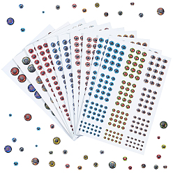 (52) Непрозрачная лаванда 10 листы смоляных наклеек с изображениями, имитация рыбьего глаза, разноцветные, 80~122x79.5~120x1~1.5 мм