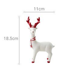 Олень Рождественские фарфоровые статуэтки, для домашнего украшения рабочего стола, олень, 185x110 мм