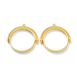 Золотой Подвесные подвески из сплава, вращающиеся подвески, для diy уф смолы, эпоксидная смола, Прессованные цветочные украшения, кольцо, золотые, 31.5x32x4 мм, отверстие : 1.4 мм