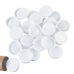 Белый Пластиковые заглушки для почтовых тубусов, заглушки, плоско-круглые, белые, Внутренний диаметр: 6.3 cm, 120 шт