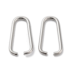 Нержавеющая Сталь Цвет Устойчивы к потускнению 201 быстроразъемные соединения из нержавеющей стали, овальные, цвет нержавеющей стали, 18x8x1.5 мм, внутренний диаметр: 15 мм