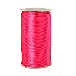Фуксиновый Экологичность 100% полиэфирной нити, атласный шнур, для китайского вязания, утолщение, изготовление ювелирных изделий, красно-фиолетовые, 2 мм, о 250yards / рулон (228.6 м / рулон), 750 фут / рулон