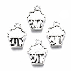 Античное Серебро Оправы для подвески из сплава в тибетском стиле для эмали, без кадмия и без свинца, попкорн, античное серебро, 15x11x1.5 мм, отверстие : 1.8 мм, Около 1280 шт / 1000 г